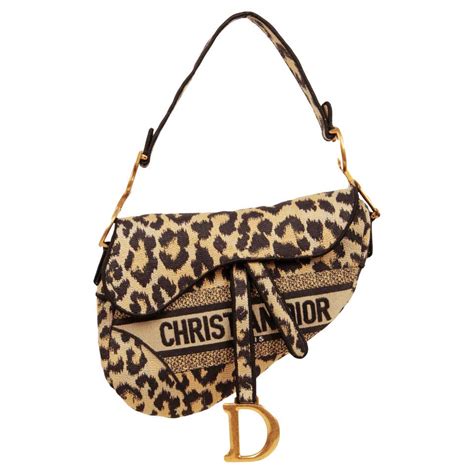 leopard print dior saddle bag|dior bag leopard print.